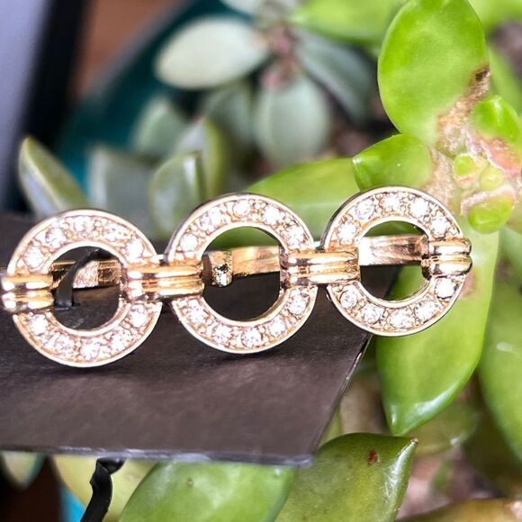 Gold Crystal bebe Statement Ring $16 ea or/Bundle 3 for $25 - Picture 1 of 7